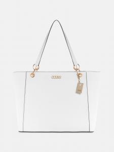 Сумка-шоппер Zakaria с тисненым логотипом Guess Factory, белый