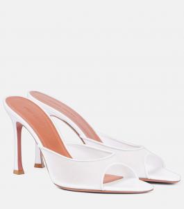 Свадебные мюли Alexa 95 с сетчатой отделкой Amina Muaddi, белый