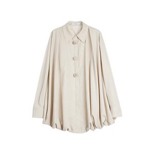 ELLE Короткое пальто для женщин в полоску с лацканом Moderate