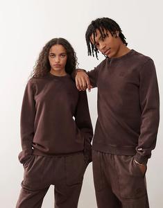 Толстовка Champion унисекс с круглым вырезом коричневого цвета