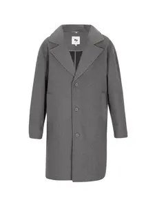 MO Мужское пальто серого меланжевого цвета