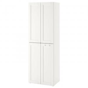 Гардероб SMÅSTAD/PLATSA IKEA, 60x42x181 см, цвет white with frame