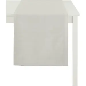 Дорожка на стол Arizona, Uni-Basic в льняной текстуре Apelt, светло-серый