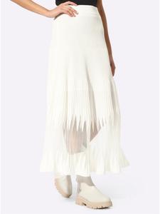 трикотажная юбка цвета экрю creation L