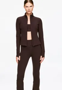 Мягкая эластичная тренировочная куртка на молнии Arket, Dark Brown