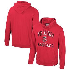 Толстовка с капюшоном e-tan pullover hoodie men's red wisconsin badgers big & tall Colosseum