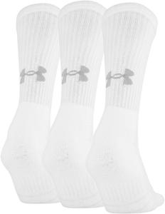 Тренировочные носки Under Armour для взрослых, хлопковые, несколько пар, White (3-Pairs)