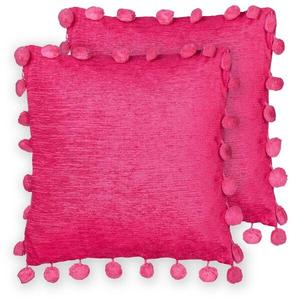 Подушка Beliani 2 шт JASMINE, 45x45x45 см цвет hellviolett/pink