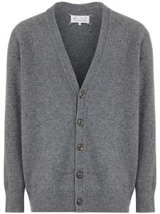 Maison Margiela шерстяной кардиган с V-образным вырезом, серый