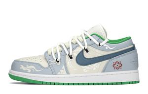 Кроссовки баскетбольные Air 1 Low Top Vintage женские серо-голубые бежевые Jordan