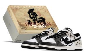 Nike Dunk Box, Vintage, Chinese Style, устойчивые к истиранию и скольжению низкие кроссовки для скейтбординга мужские black brown