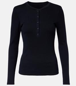 Рубашка хенли Jordan из хлопка Nili Lotan, Midnight