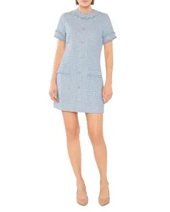 Платье Lenetta из твида с бахромой Likely, синий