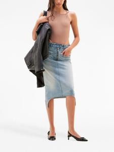 Courrèges джинсовая юбка миди, синий