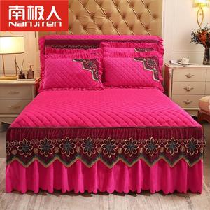 Antarctic Комплект фланелевого постельного белья из 4 предметов (юбка на одеяло 200х220 см), цвет Rose Red