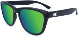 Поляризованные солнцезащитные очки Knockaround Premiums для мужчин и женщин - защита от УФ-излучения UV400, Black / Green Moonshine
