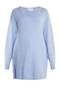 Тонкий вязаный свитер usha WHITE LABEL Sweater, пятнистый синий