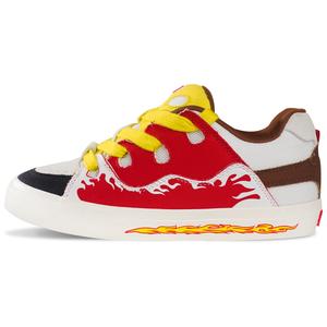 Ollieskate Износостойкие и легкие низкие кроссовки для скейтбординга унисекс белые красные