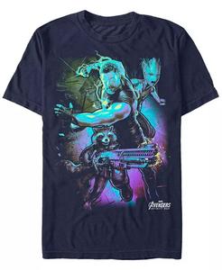 Футболка мужская Marvel Avengers Infinity War Neon Fighting Three с коротким рукавом Fifth Sun, синий