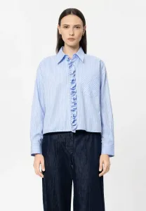 Блузка на пуговицах streifen mit rüsche Luisa Cerano, Light Blue