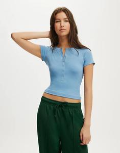 Футболка Cotton On Christy хенли синего цвета Cotton On