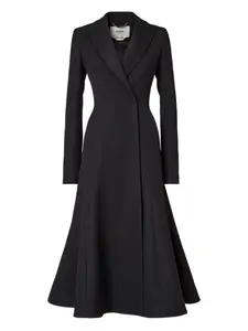 Пальто из шерсти "grain-de-poudre" Fendi, черный