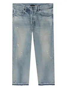 Укороченные джинсы John Elliott, синий