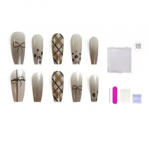 Искусственные ногти для женщин ORANOT, Long Ladder M, Suitable For Chubby Hand[Includes Storage Box]16-12-13-12-9