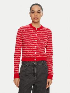 Кардиган приталенного кроя Tommy Jeans, красный