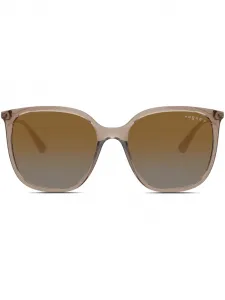 Солнцезащитные очки в массивной оправе с логотипом Vogue, коричневый