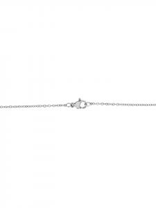 Adeliás Женское колье - цепочка из нержавеющей стали с якорем и жемчугом, 45 см, серебро