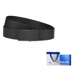 FAIRWHALE Нейлоновый спортивный ремень мужской шириной 3,4 см, Black