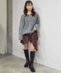 Отличные брюки/Юбка в клетку с асимметричным подолом