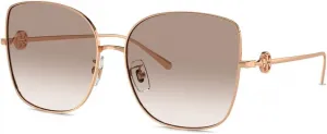 Женские солнцезащитные очки Tory Burch TY6106D, Rose Gold Clear Gradient Light