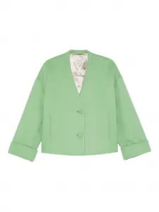 Укороченный жакет на пуговицах ALBERTO BIANI, зеленый