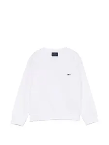 Свитшот с вышитым логотипом и длинными рукавами Paul & Shark, белый