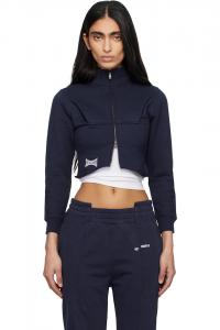 Спортивная куртка с перевернутой молнией Vetements, темно-синий