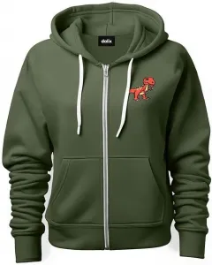 DALIX худи с вышитым T-Rex на молнии, мягкий флис