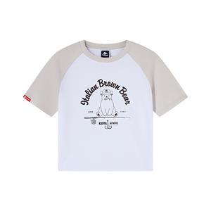 Женская белая летняя футболка Kappa, White-001