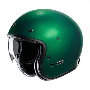 Мотоциклетный шлем HJC V31 Solid Open Face с визором IS-10, одобрен DOT (Deep Green, X-Large)