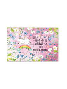 Mr. & Mrs. Panda Головоломка «Единорог и радуга» с надписью пастельно-красного цвета