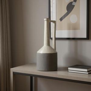 Керамическая ваза-кувшин серо-белого цвета, 16 дюймов Hivvago, Colored/Design