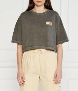 Футболка Tommy Jeans Cropped Fit, черный