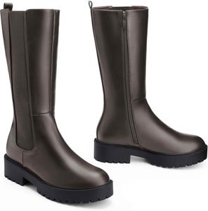 Женские сапоги Perphy Calf на высокой платформе выше щиколотки, Coffee