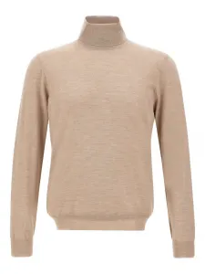 Ребристый свитер с высоким воротом Gran Sasso, нейтральный
