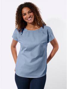 Хлопковая блузка синего цвета WITT WEIDEN