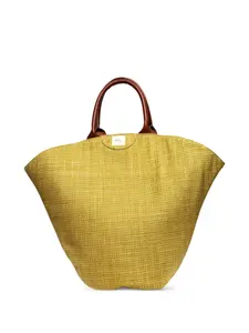 Сумка-тоут из хлопка с кожаной ручкой Gabriel for Sach, желтый