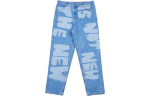 Стираные джинсы slogan ADER ERROR, синий