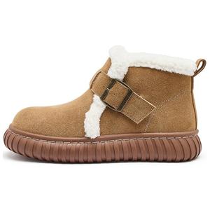 Женские зимние ботинки AGSDON с ремешком, каштановый