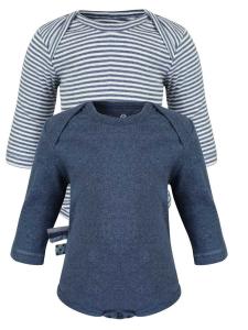 OrganicEra Комбинезон/боди 'L/S сет - 2 предмета' в цвете индиго